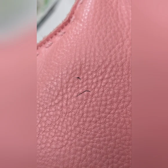 The Sak Linden Pebbled Leather Vintage Coral Handbag - Picture 13 of 15